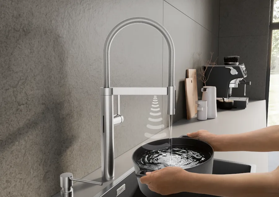 modern tap with sensor